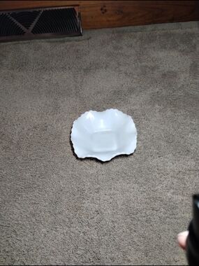 Hazel-atlas White Scalloped Milk Glass Bowl